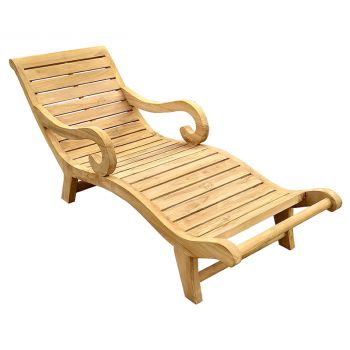Single Teak Lounger