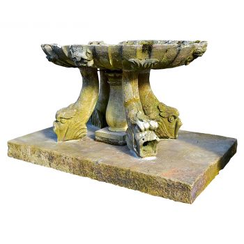 19th Century Scallop Bowl Fountain 