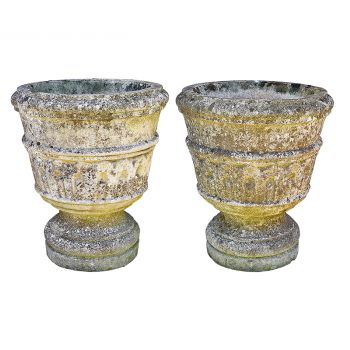 Pair of Fluted Urns 