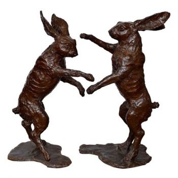 Bronze Boxing Hares