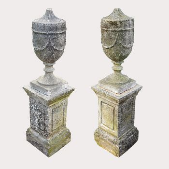 Lidded Decorative Urns