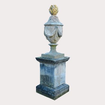 Portland Stone Lidded Urn