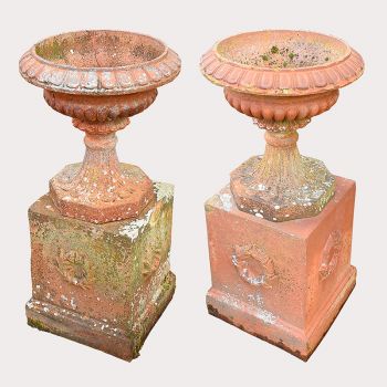 Antique English Terracotta Urns