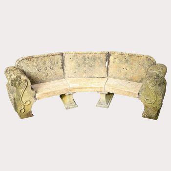 Carved Bath Stone Seat