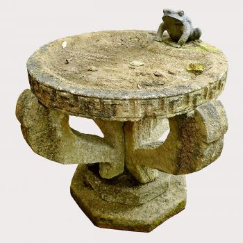 Antique Toad Bird Bath