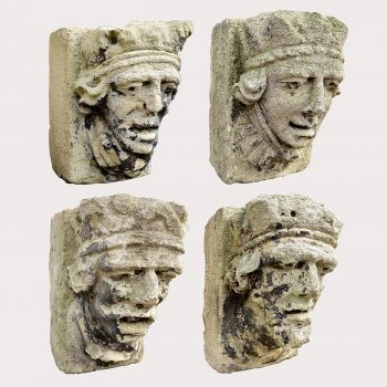 Portland Stone Carved Heads