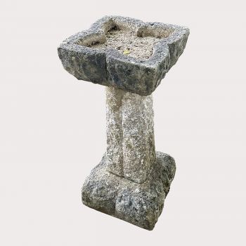 Antique Quatrefoil Bird Bath