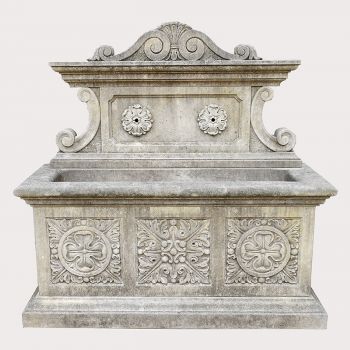 Italian Limestone Wall Fountain 