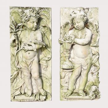 Pair of Cherub Friezes