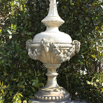 Stone Ram's Head Finials